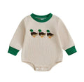 Waffle Knit Duck Applique Romper