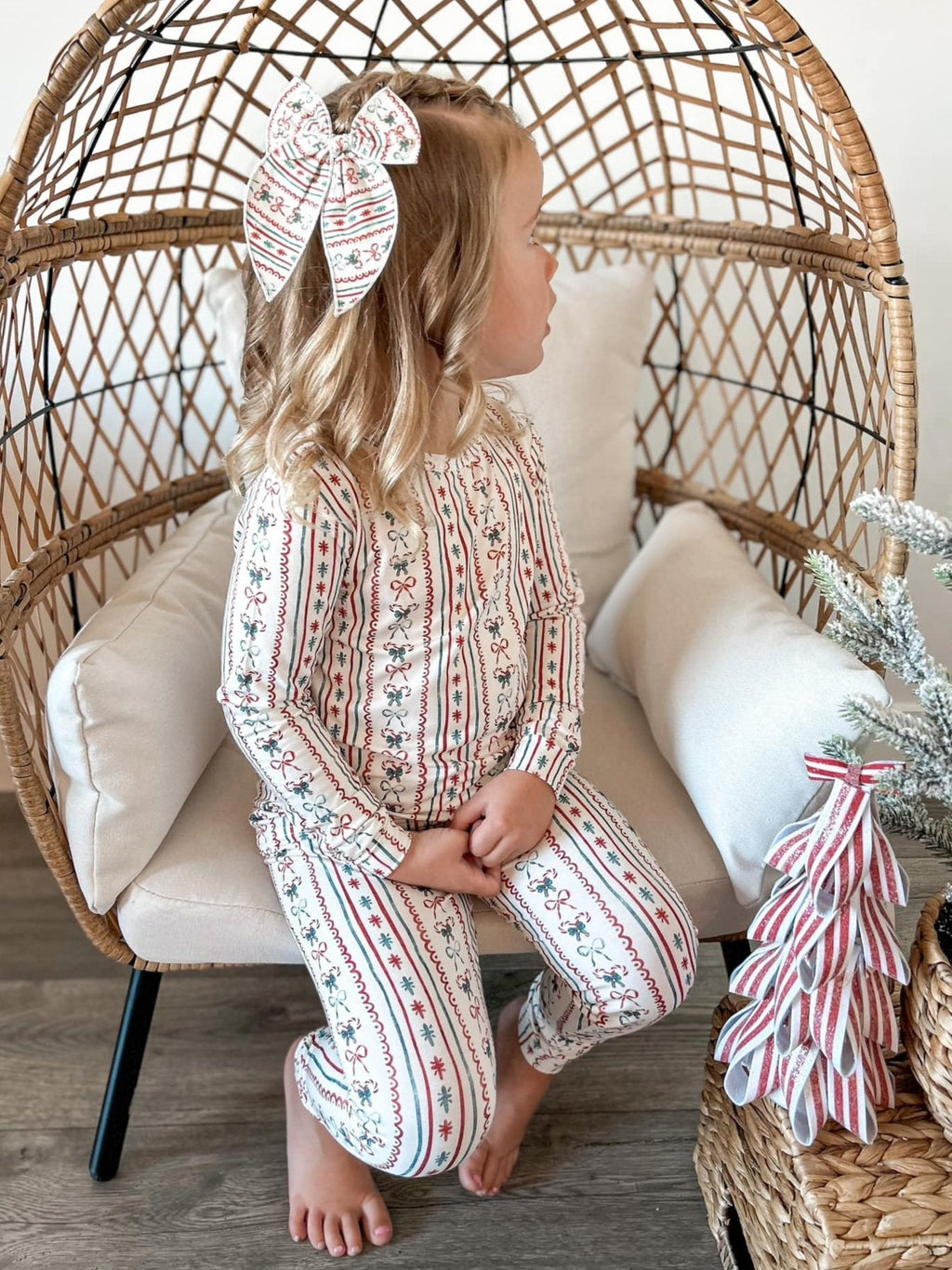 Candy Cane Lane Bamboo Christmas Pajamas - 2pc Set
