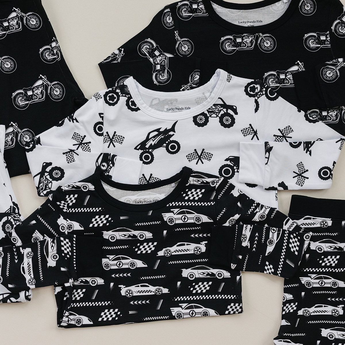 Bamboo Two Piece Set | Born to Ride Black
