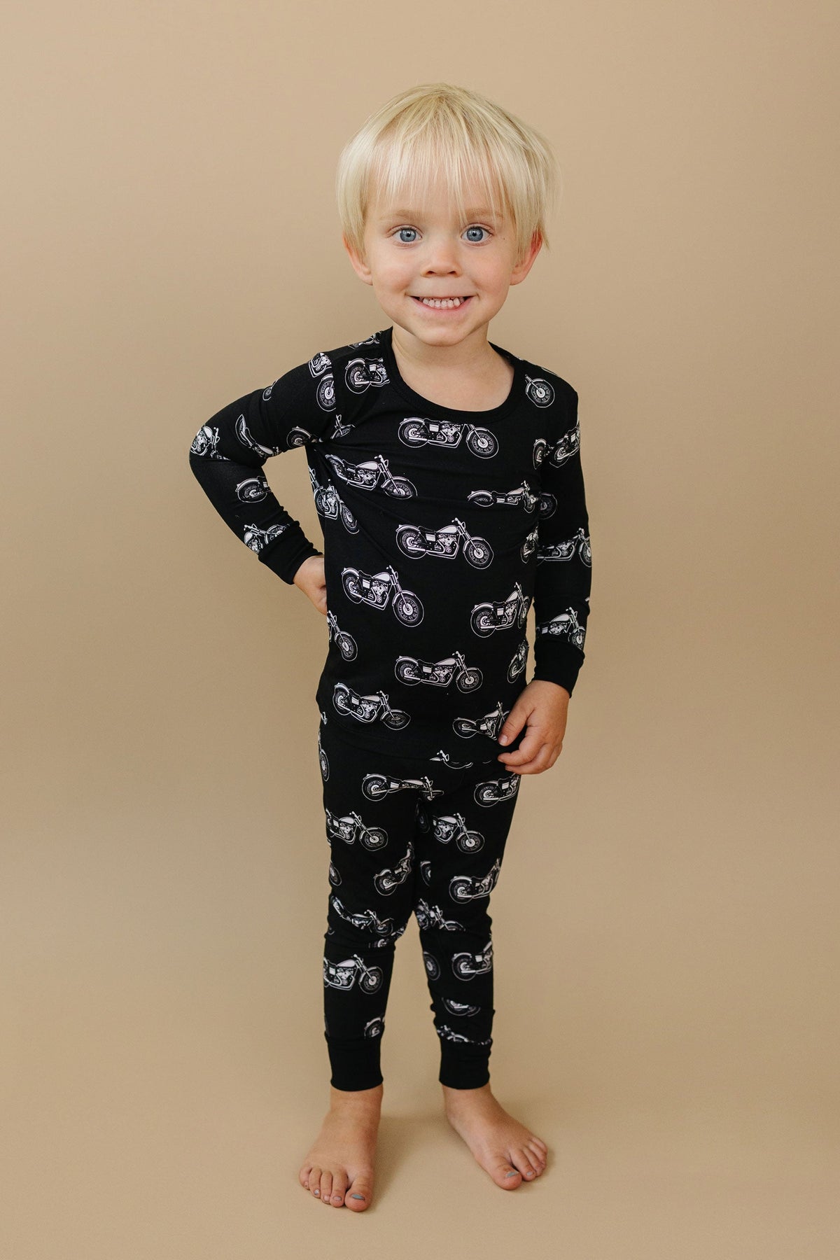 Bamboo Two Piece Set | Born to Ride Black