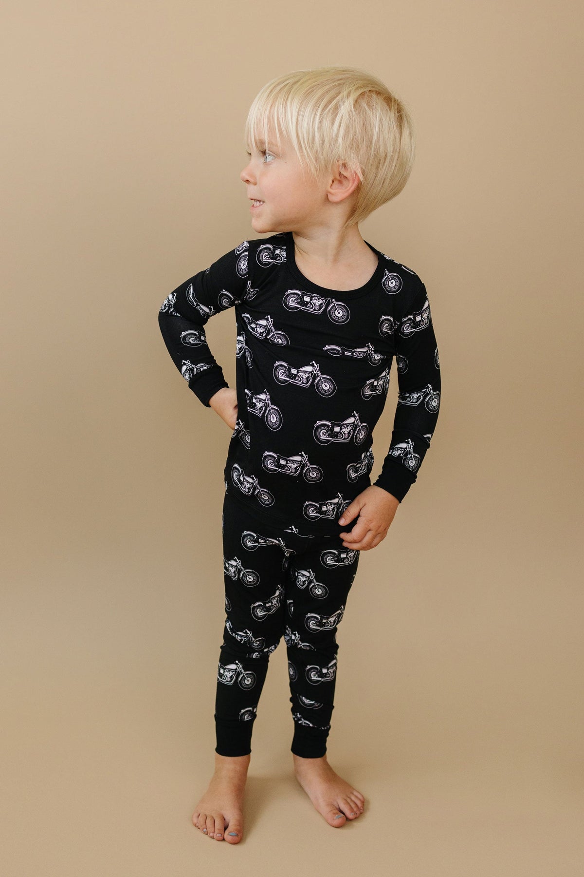 Bamboo Two Piece Set | Born to Ride Black