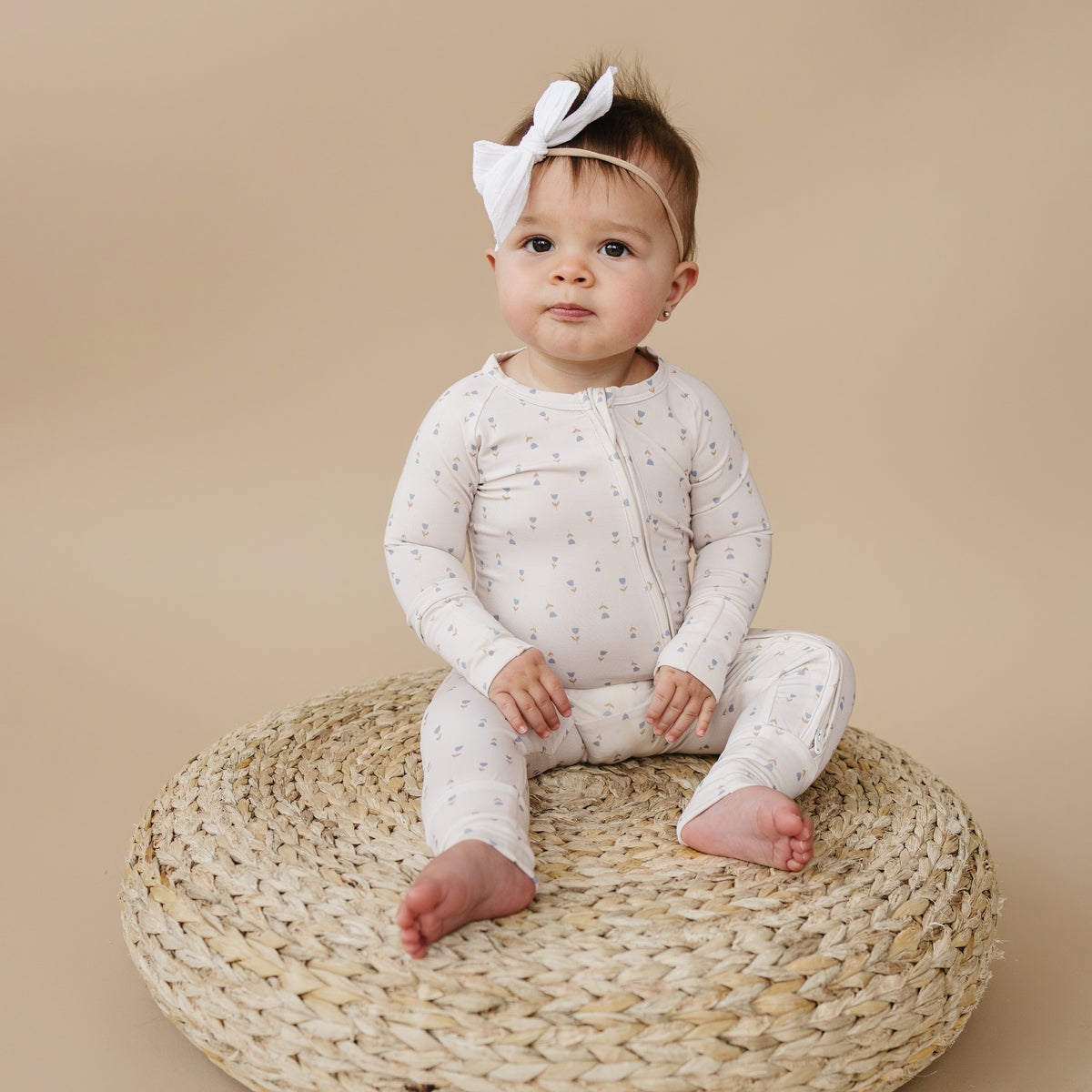 Tiny Tulips Bamboo Zippy Pajamas